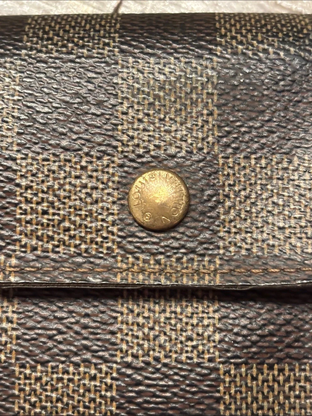 Louis Vuitton Damier Ebène Checker Continental Wallet Wristlet